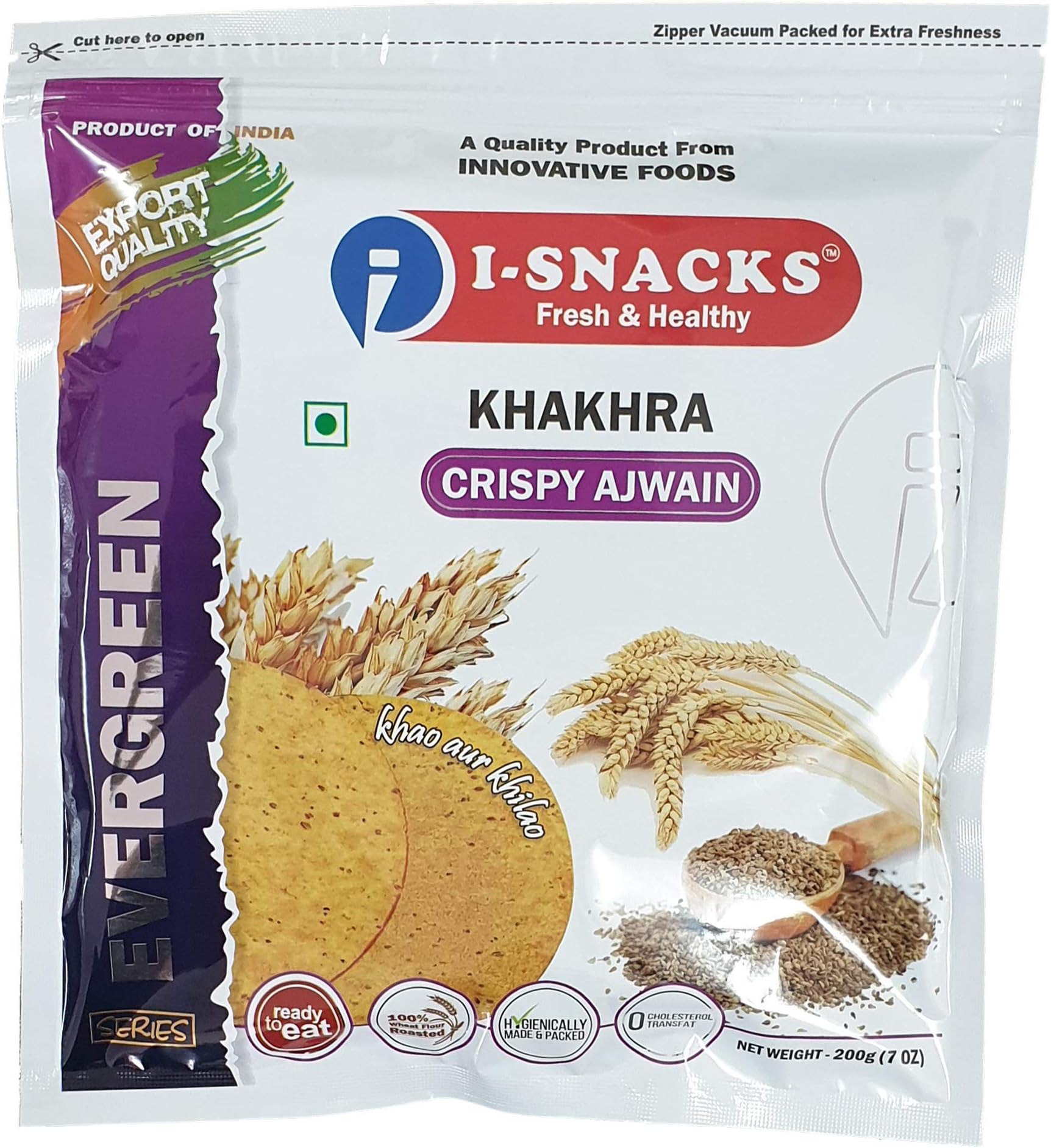 I-SNACKS Crispy Ajwain KHAKHRA