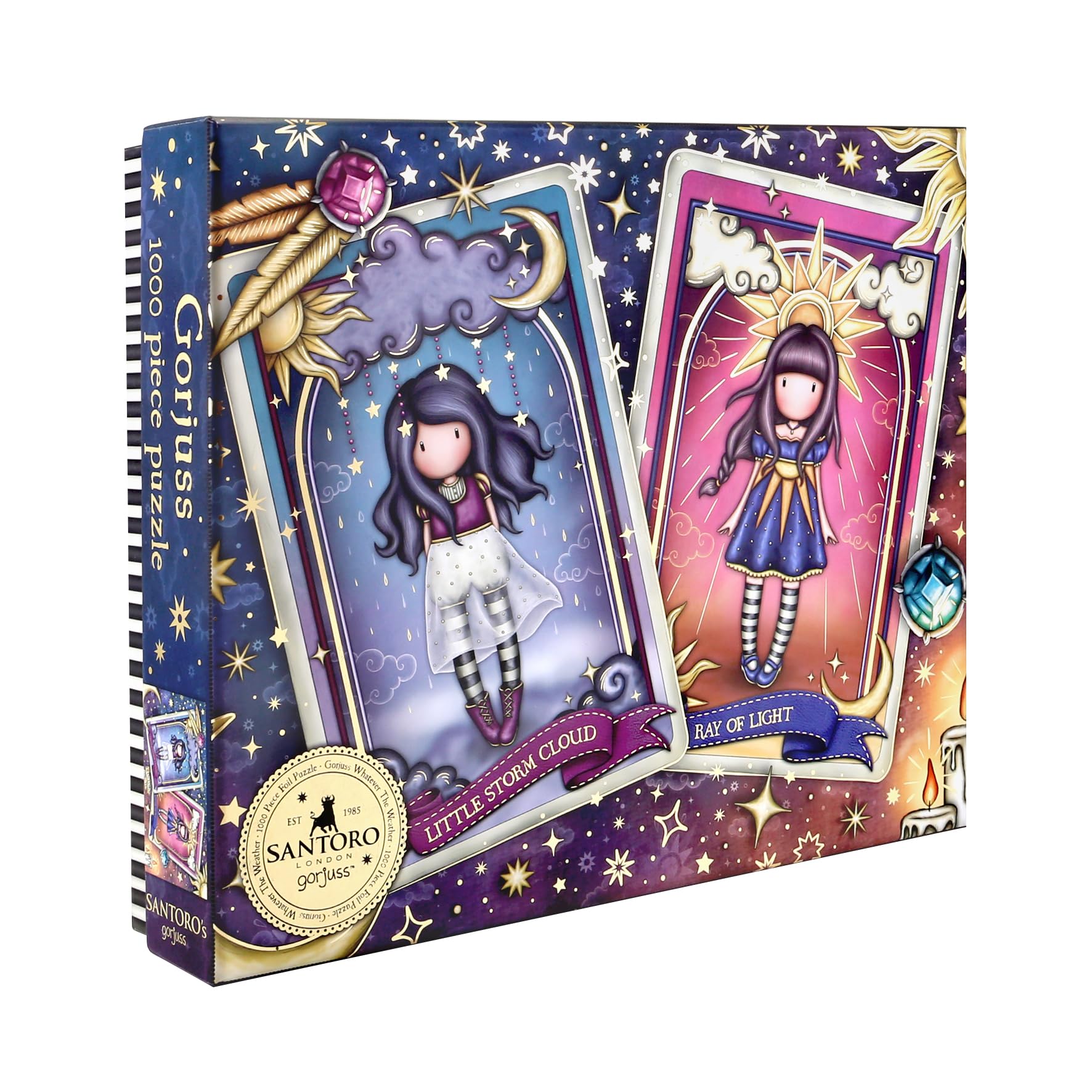 Gorjuss SANTORO 1000 Piece Puzzle - Whatever the Weather | For Kids, Girls, Fans, Tarot, Astrology, Moon, Stars, Sun