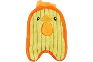 Outward Hound Durablez Tough Plush Squeaky Dog Toy, Chicken, Yellow, XS