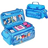 Jaffzora Carrying Case Compatible with Toniebox 2 & 1 Starter Set,Cute Storage Bag Fits for Tonies Figures Characters,Tonies Headphones & Accessories, Blue(Bag Only)