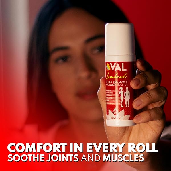 VAL LOMBARDI JOINT & MUSCLE THERAPY MAGNESIUM ROLL-ON | ZECHSTEIN MAGNESIUM LOTION WITH ARNICA & HERBAL BLEND | 3OZ