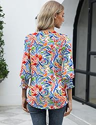 LOMON Women's 2025 Fashion Tops 3/4 Length Sleeve