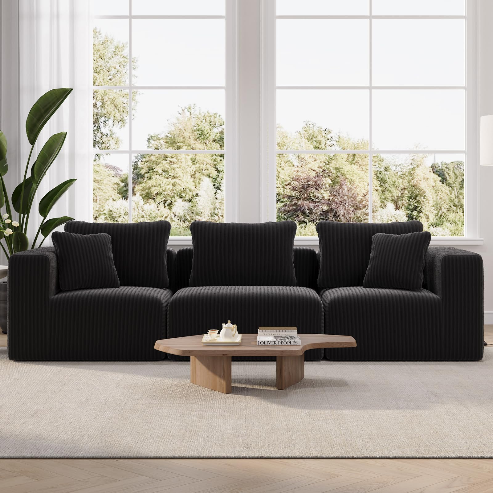 Photo 1 of Novilla Modular Sectional Sofa, Modern Cloud Sectional Couch with Smarts Coil™ Support, Upholstered Boneless Couch for Living Room Apartments Bedroom, No Assembly Required (3 Seater)