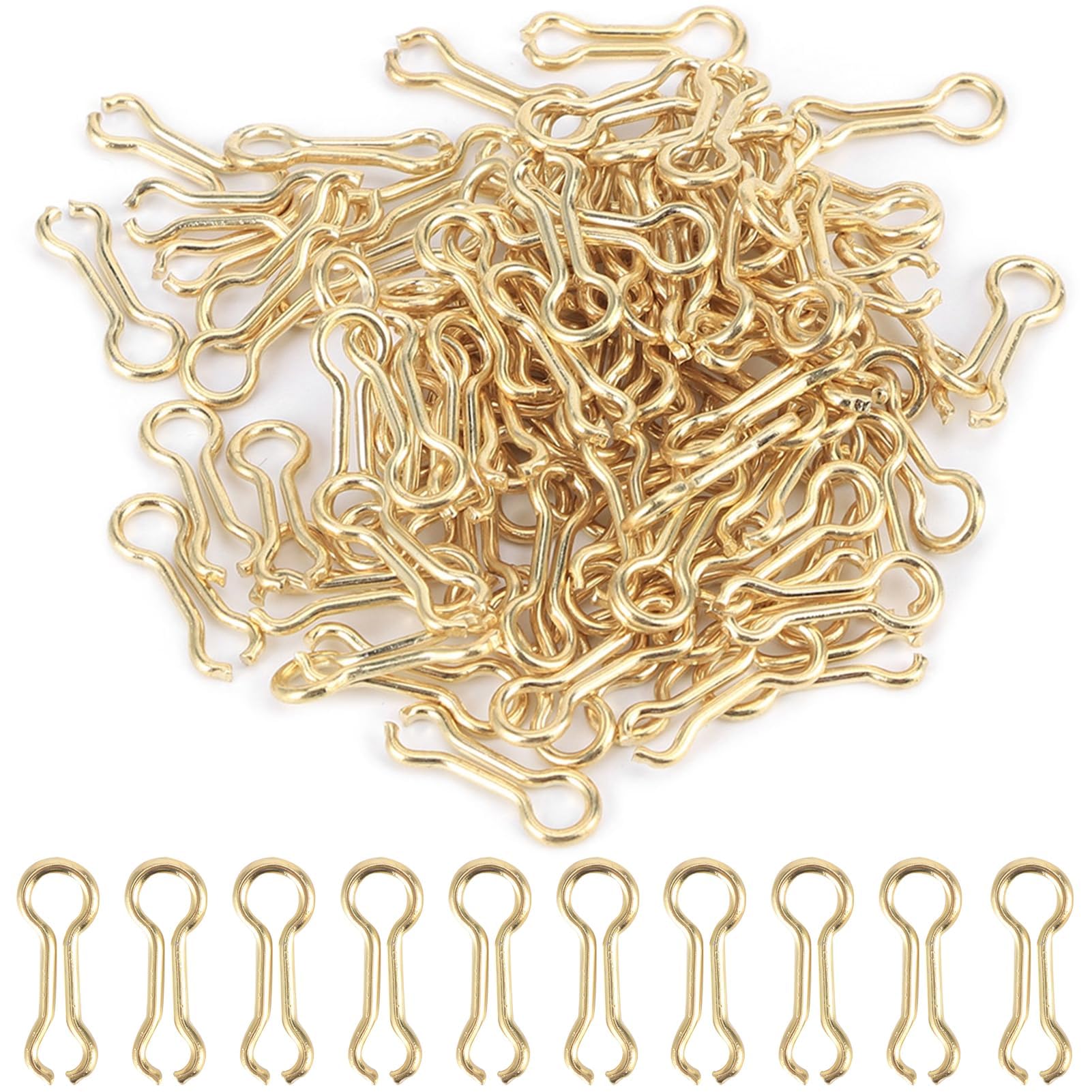 HERCHR 300Pcs Fishing Wire Eyes Sinkers, Fishing Clip Fast Link Strong Connector Link Circuit Board Eyes Eyelets DIY Lure Eyelet Steel Alloy Screw Leads Shape Mould Loops Tackle Accessories (S)