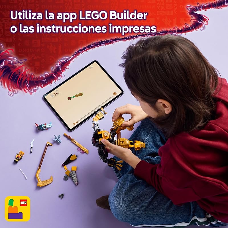 Ninjago Arin's Spinjitzu Battle Mech - Figura Articulada para Mudar e Combinar - 2 Minifiguras e Brinquedo de Dragão - Presente para Crianças Fãs de 7+ Anos de O Renascimento dos Dragões 71839 — foto 6 de 8