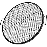 Stanbroil Heavy Duty X-Marks Fire Pit Cooking Grill Grates with Support X Wire, 24" Outdoor Round Cooking Grate BBQ Campfire 