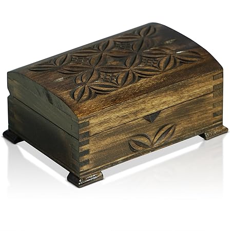 Brynnberg Wooden Pirate Treasure Chest Decorative Storage Box
