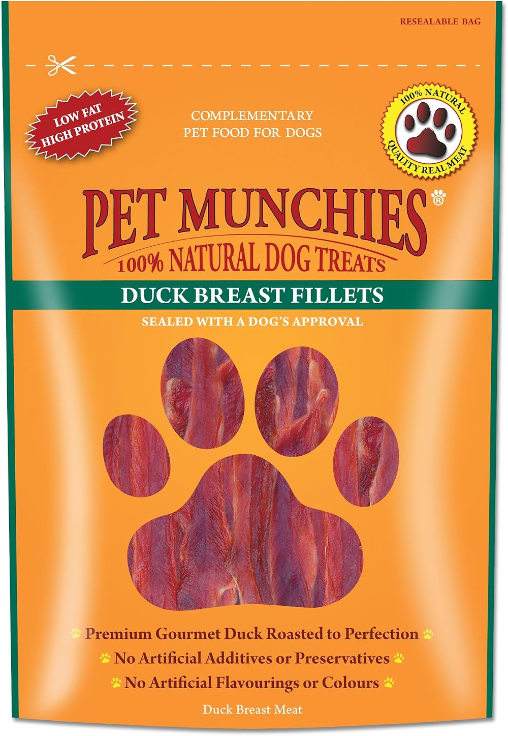 PET MUNCHIES Duck Breast Fillets 80g Premium Dog Treats Low Fat High Protein
