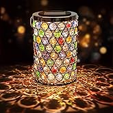 Gifts for Women, Solar Lanterns Outdoor – Mosaic Crystal & Hummingbird Hanging Solar Lights, IP65 Waterproof Solar Powered Decor for Patio, Garden, Backyard, Pathway, Birthday Gifts
