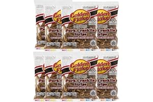 Golden Flake Pork Cracklins W/Red Pepper Seasoning 3.25 oz (Pack 8)