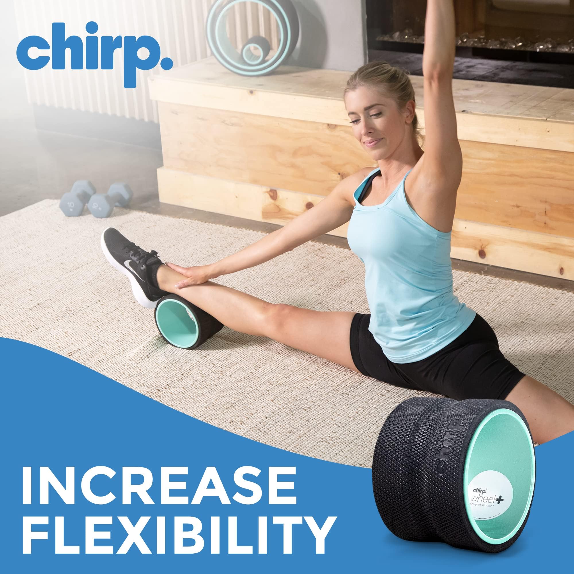 Chirp Wheel Foam Roller, 6" Deep Tissue Body Roller, Satisfying Roller Wheel, Targeted Muscle