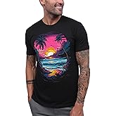 INTO THE AM Men's Graphic T-Shirts S - 4XL Premium Short Sleeve Tees Cool Nature Designs