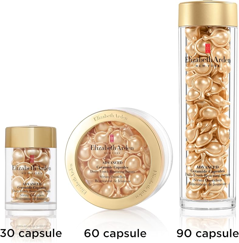 - Advanced Ceramide, Capsule di Siero di Ceramide, con Olio di Tsubaki, Triplo Effetto Anti-Età, Ripara, Idrata e Leviga le Rughe, Dose Singola, Applicare 1 al Giorno - 30 Capsule