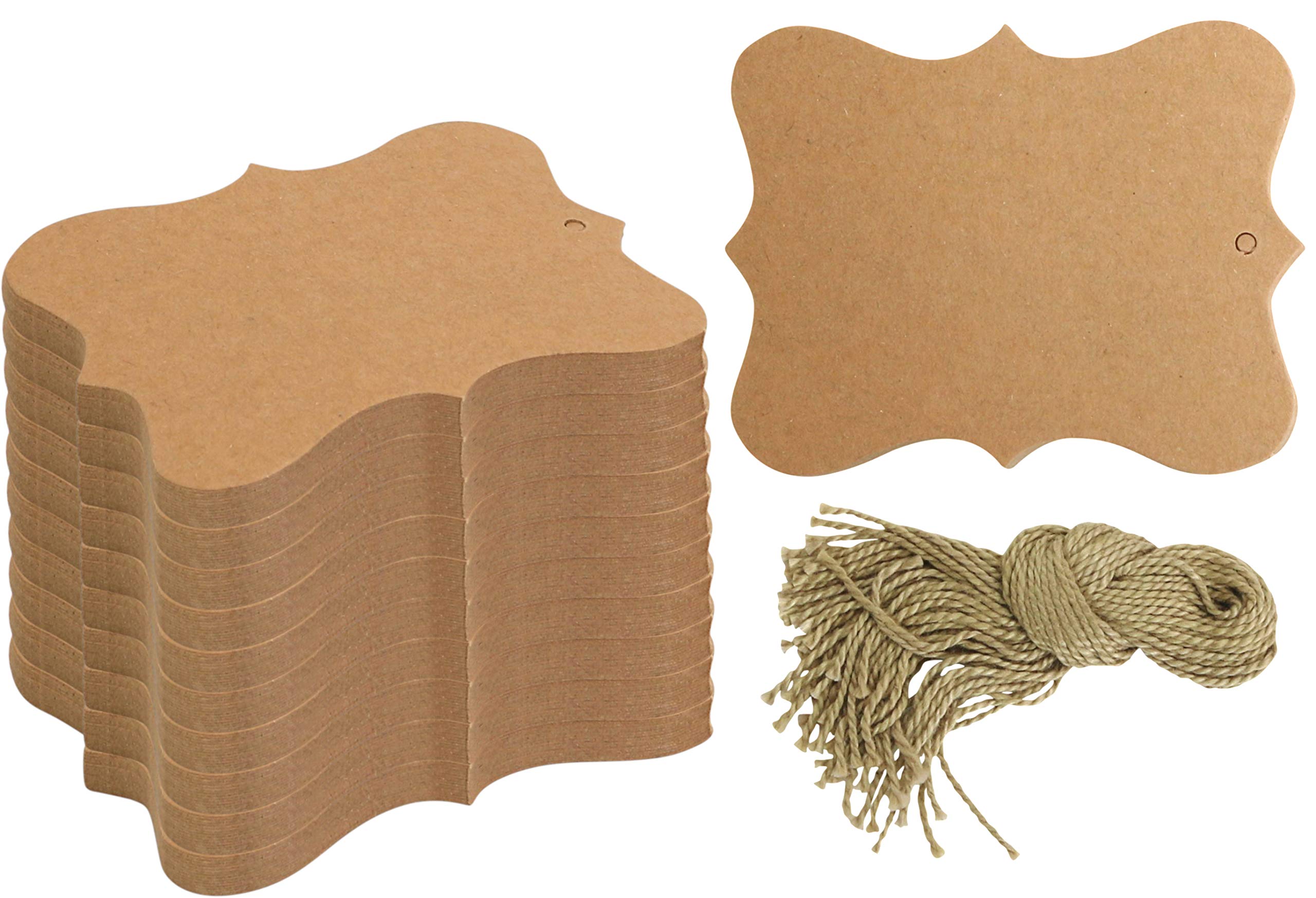 Photo 1 of Iconikal Tie-On Kraft Gift Tags, 300-Count