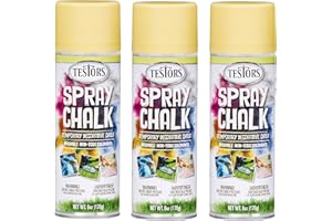 RUST-OLEUM Testors 307591 - 3 PK Spray Chalk, 6 Oz, Yellow