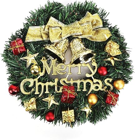 Amazon クリスマスリース クリスマス 玄関 飾り 直径30cm 花冠 かわいい ドアスワッグ クリスマス雑貨 吊り下げ 装飾品 クリスマスツリー 壁 窓 飾り付け デコレーション 部屋 自宅 お店 デパート 雰囲気満点 インテリア クリスマスパーティー クリスマス用品 リース
