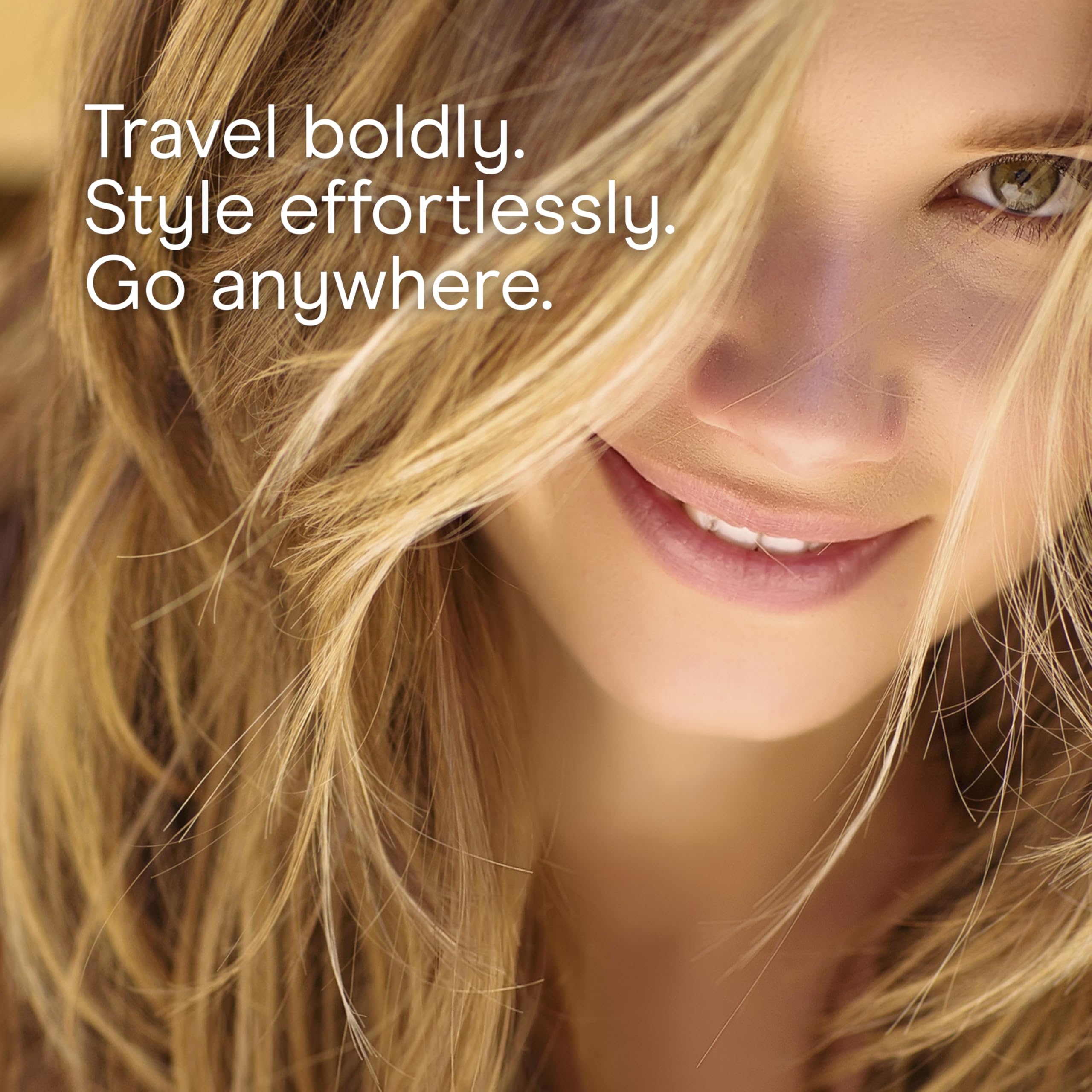 Conair Travel Hair Dryer with Dual Voltage, 1600W Compact Blow Dryer with Folding Handle, Blue