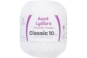 AUNT LYDIA'S Aunt Lydia Value Crochet Cotton, White - 151.0201
