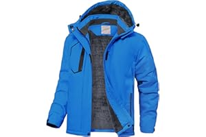 Buyboxs Kids Winter Jackets Warm Fleece Waterproof Snow Jacket with Zipper Pockets Detachable Hood