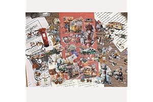 Scrapbook Stickers, Fecsam 6 Sheets Vintage Stickers for Adults Kids Teens, Vintage Vehicals for Planner Laptop Scrapbooking Jounaling Suitcase Cup (Vehicals)