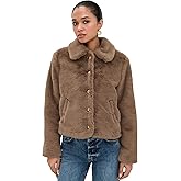 English Factory Women's Faux Fur Collared Jcaket