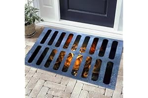 GAUKOMZS Halloween 3D Illusion Clown Doormat, (19.7 "x 31.4") Halloween Clown Drain Doormat, Indoor and Outdoor Horror Movie Clown Halloween Area Carpet Decoration