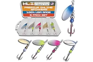 HOFMANN'S LURES INC. Hipster Pro Pack Rooster Tail Fishing Lures - Proven Inline Spinner Baits, Premium Trout Spinners for Trout and Salmon River Fishing, 100% USA Made by Hofmann's Lures