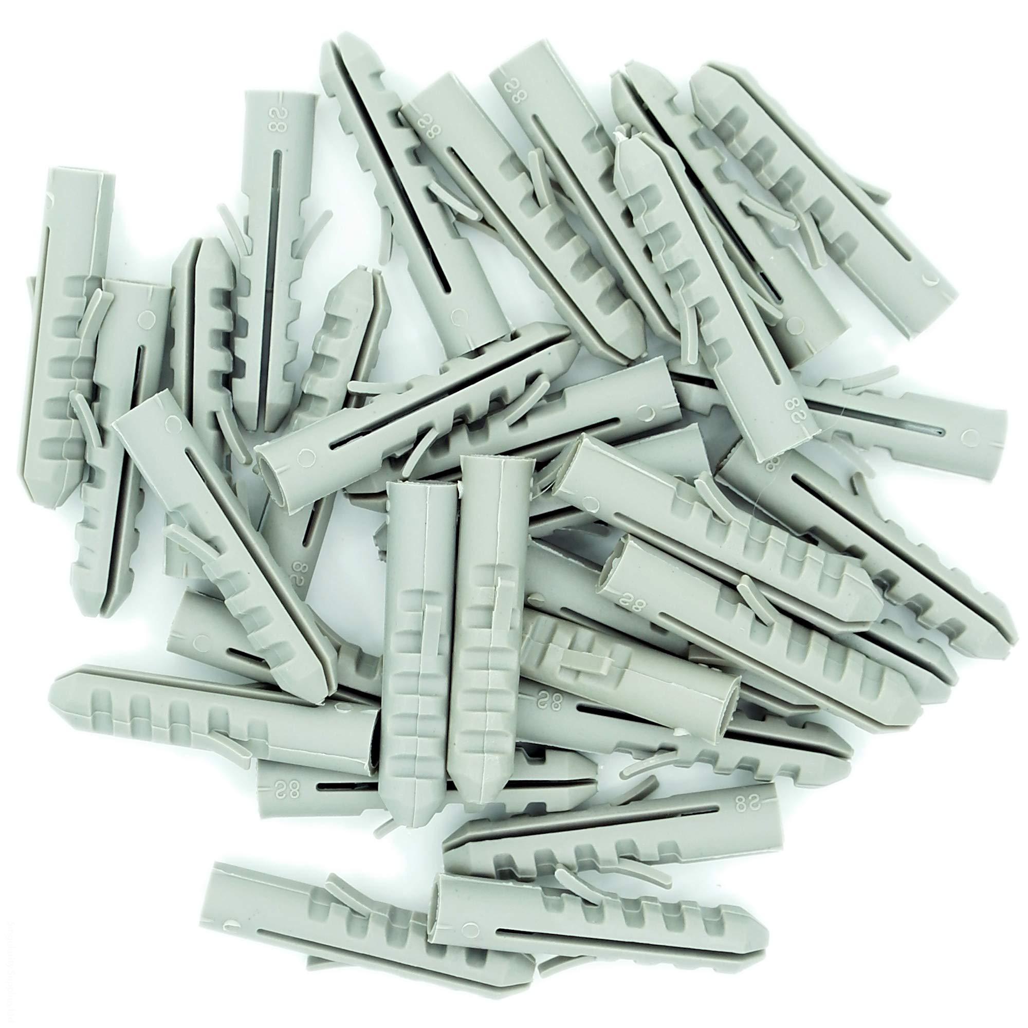 M6 (6mm x 30mm) Wall Plug (Nylon) - Nylon (Grey) (Pack of 25)
