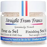 Straight from France Genuinely French, Authentic French Fleur De Sel, Unrefined Hand Harvested Finishing Sea Salt, High in Ma