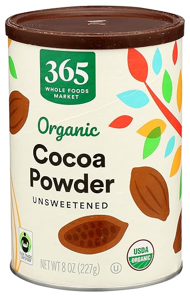 365 BY WHOLE FOODS MARKET, ORGANIC COCOA POWDER, UNSWEETENED, 8 OUNCE