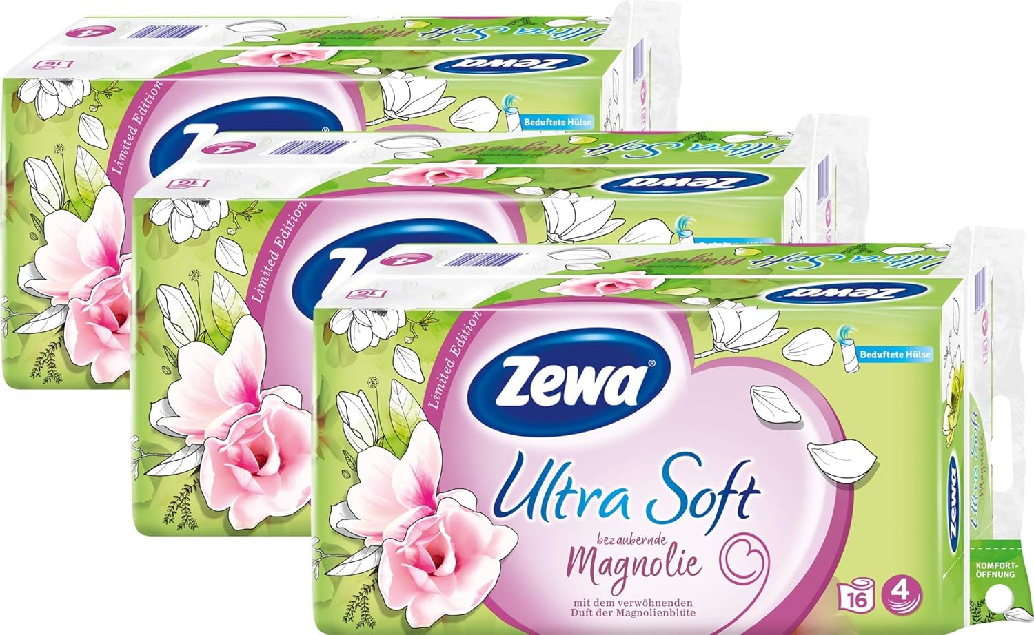 Zewa Toilettenpapier Ultra Soft Magnolie - Toilettenpapier 4 lagig