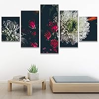 SIGNWIN 5 Panel Canvas Wall Art Assorted Arrangement for Home Decorations Ready to Hang - 60