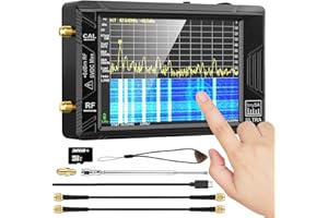 TinySA Ultra Spectrum Analyzer 4.0 inch, Camii 100kHz-5.3GHz Handheld Frequency Analyzer with 32Gb Card, 2-in-1 Signal Generator 100kHz to 800MHz MF HF VHF UHF Input (V0.4.5.1)