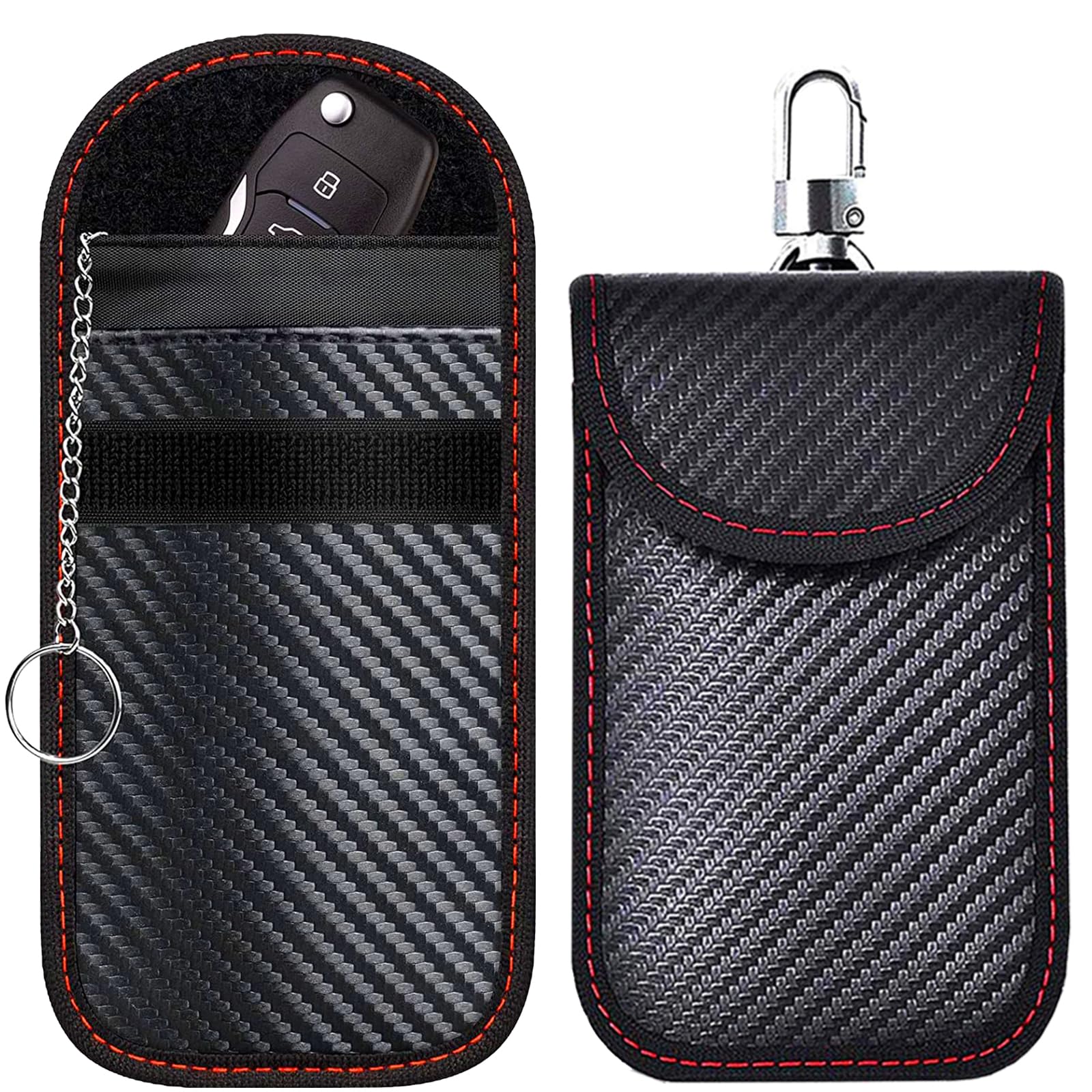 Faraday Pouch - 2 Pack Car Key Signal Blocking Bag - RFID Protection