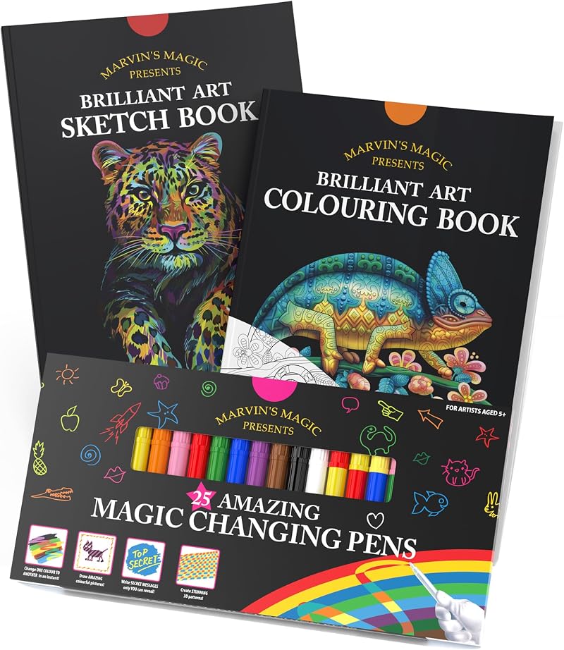 Marvin's Magic Amazing Magic Pens & Colouring Book Bundle for Kids 25 Pens