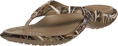 Amazon.com | Crocs Men's Baja Realtree Flip Flop Sandal, Real TreeMax 4/Khaki, 11 M US | Sandals