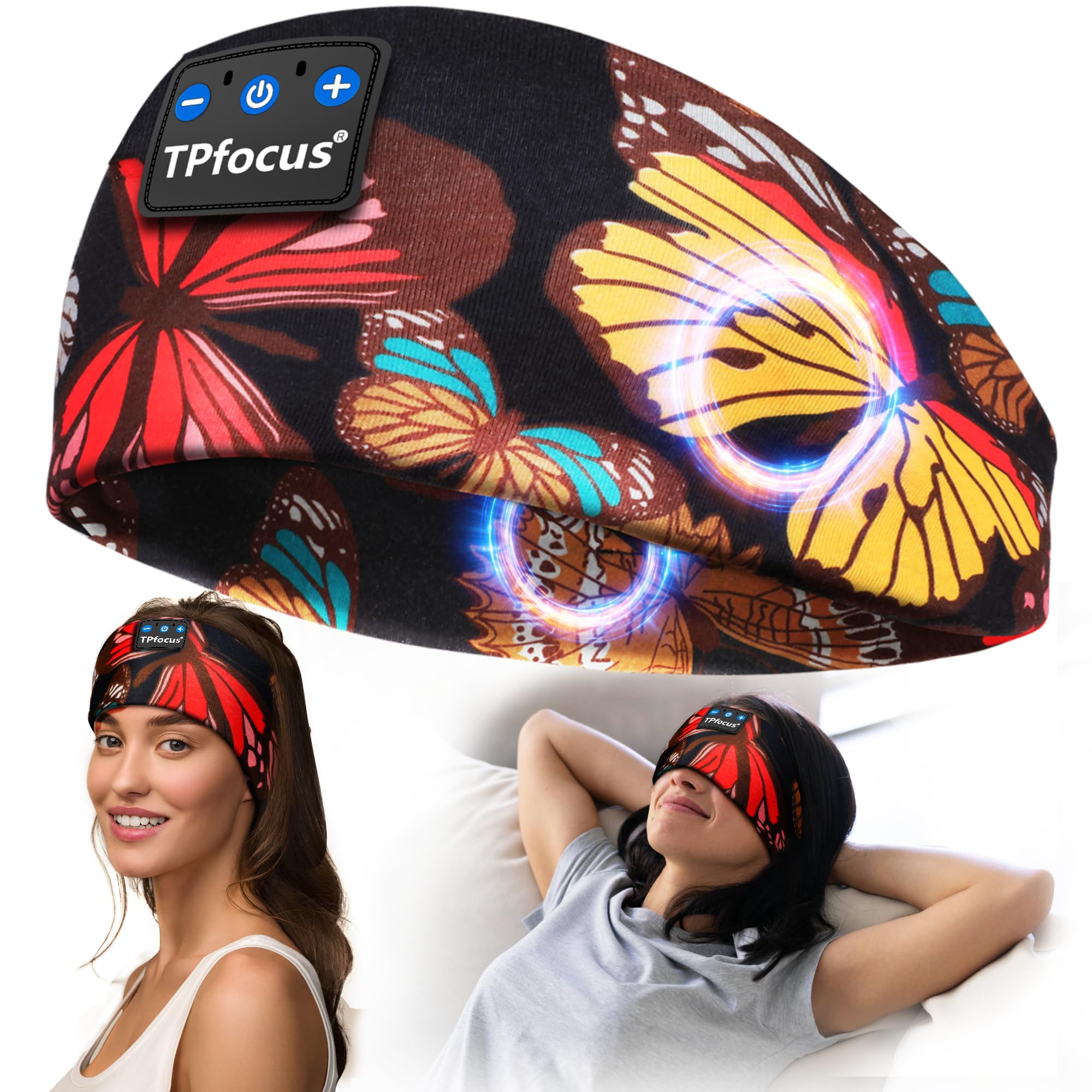 TPfocus Headphones for Sleeping ASMR Bluetooth Headphones Gift Men and Women, Sleep Headphones Sonno Sports Band Wireless Rechargeable Bluetooth Dormire