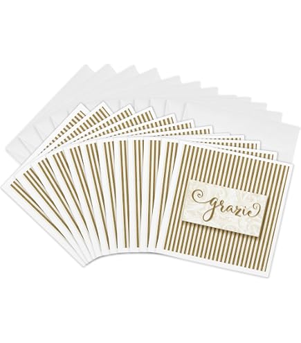 Amazon.com : GRAZIE CARDS with envelopes (20 count) : Office Products