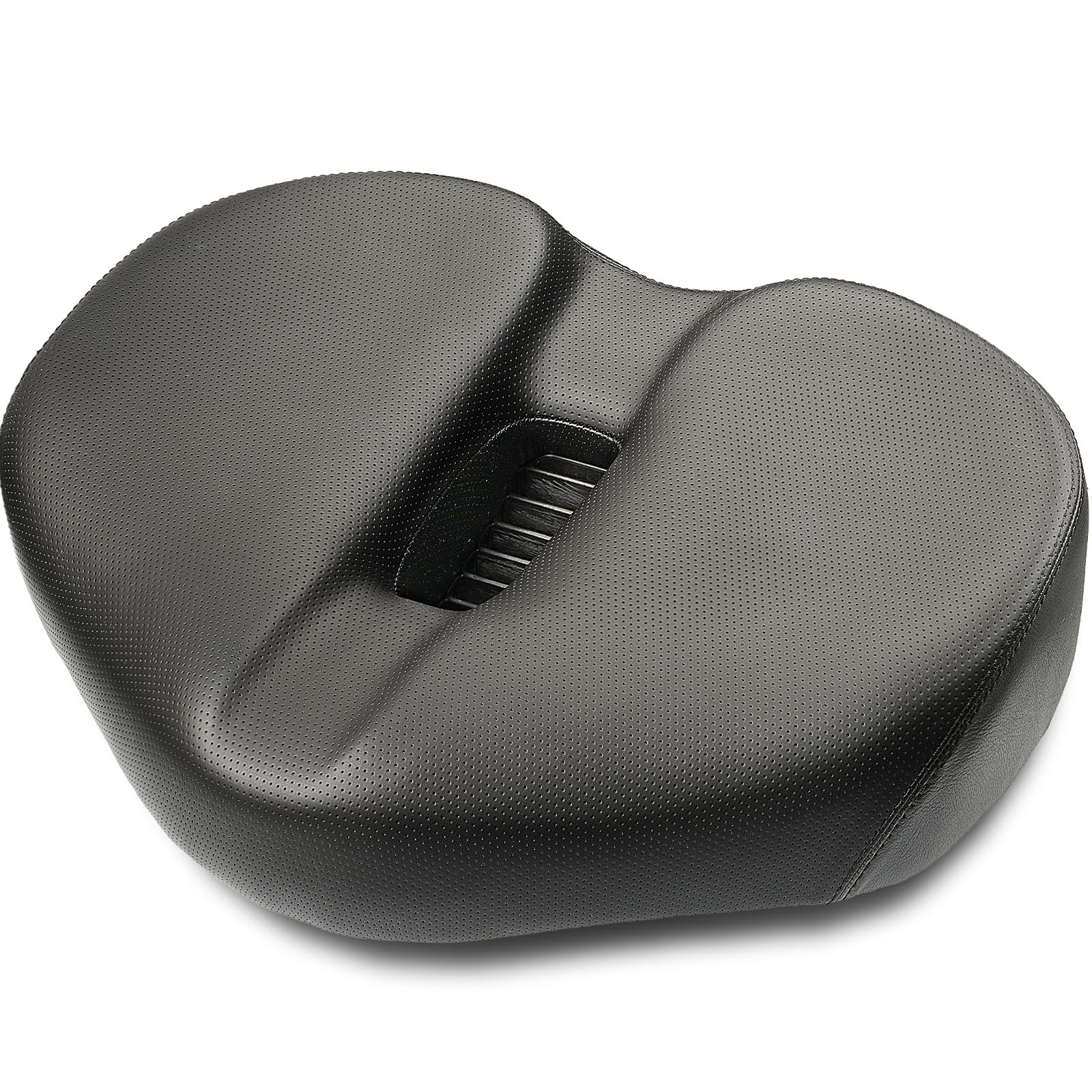 Photo 1 of Noseless Bike Seat for Men Women Comfort - Noseless Bicycle seat Suitable for City, Electric Bikes, Wide Bike Saddle Cushion