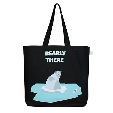 EcoRight Reusable 100% Cotton EcoFriendly Large Tote Bag PrintedBearly There