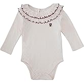 Y·J Back home Baby Girl Flutter Sleeve Onesies Quality Cotton Ruffle Shirt