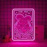 Whfobfe Skeleton Lover Neon Sign Led Neon Lights Neon Signs for Wall Decor USB Powered Led Neon Signs for Room Decoration