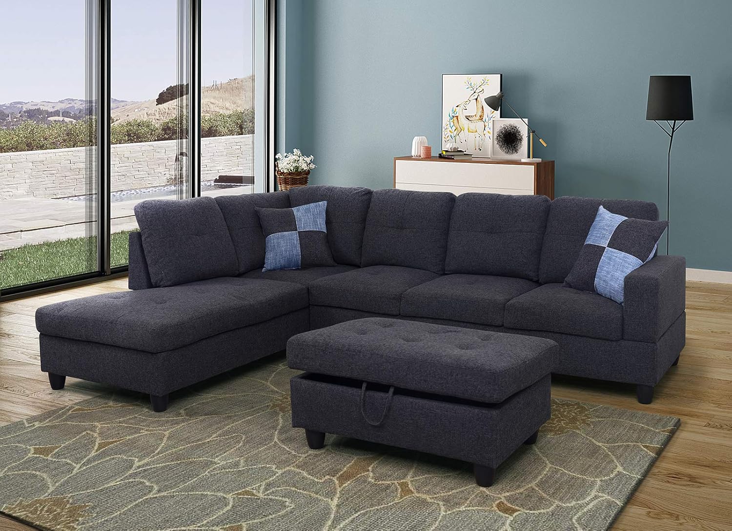 Jackson Furniture 4377 Everest 3 Piece Sectional With Rsf Section A1 Furniture Mattress Sectional Sofas