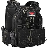 YAKEDA Tactical Outdoor Vest for Men /1000D Nylon Quick Release Laser-Cutting Modular Lightweight Vest