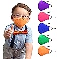 Kids Cloth Face Masks - 5 Pack Washable Reusable Children Face masks, Cool Colors, Cotton Polyester Fiber with Adjustable Str