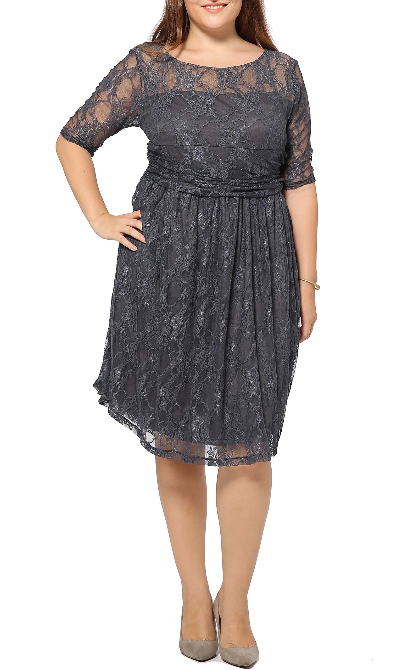 chinese dress ladies Pinup Fashion Plus Size Dresses Wedding Guest Semi Formal Lace Cocktail  Graduation Party Summer Midi A Line Dress, Black, 22 Plus : Amazon.co.uk:  Fashion