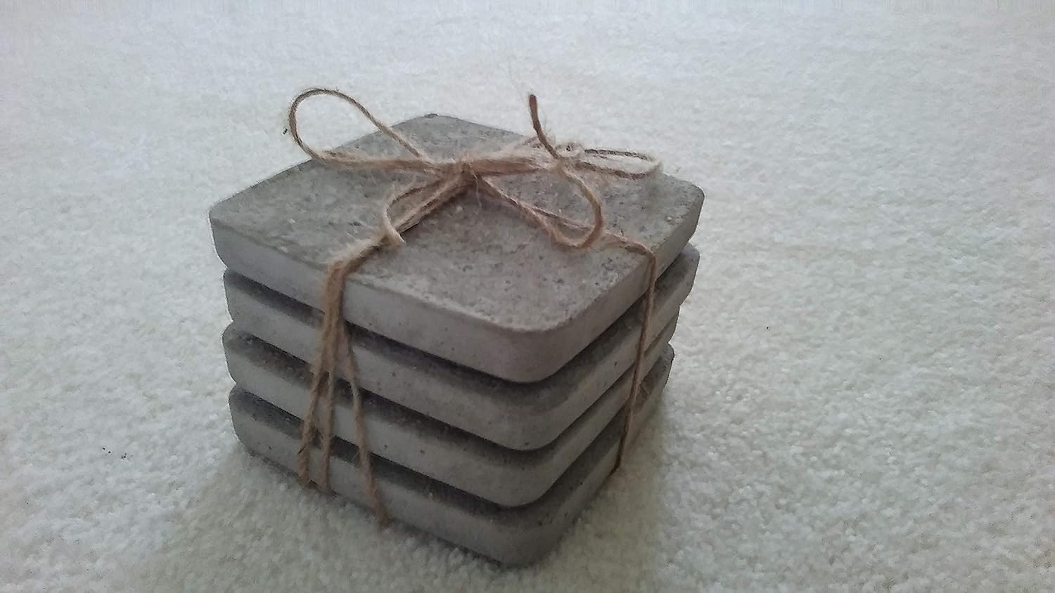 Amazon.com: Cement Coasters Set of Four, Concrete Coasters,Square