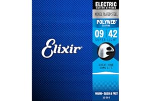 Elixir Strings Electric Guitar Strings w POLYWEB Coating, Super Light (.009-.042)