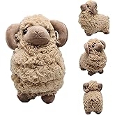 BABOLI Cuddly Sheep Stuffed Animal Adorable Fluffy Plush Sheep Toy Super Soft and Cute Lamb Doll Pretty Sweet Gifts for Kids Boys and Girls Present for Birthday or Party 10 Inches