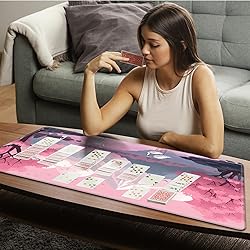 Tabletop Card Playmat with Stitched Edges, 24 x 14